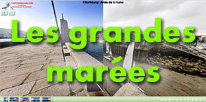 Les grandes marées à Cherbourg